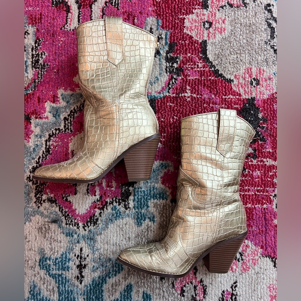 Gold Booties